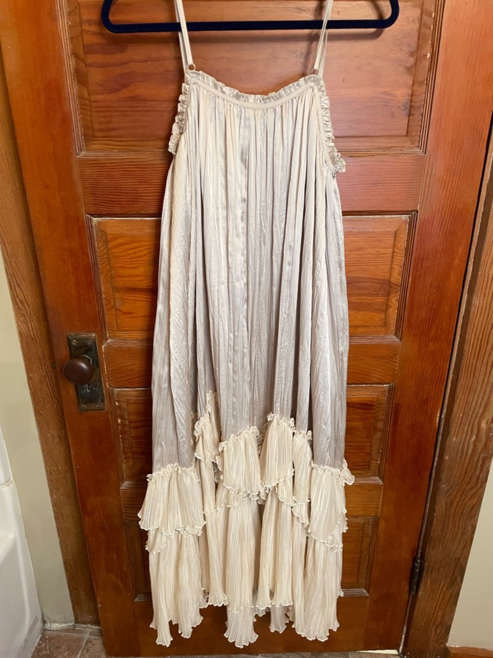 Anthropologie Sleeveless Square-Neck
Layered Plissé Maxi Dress - Picture 5 of 10